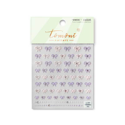 Kis, szép masni körömmatricák 3D Ultravékony öntapadó csúszkák körömdíszítő matricák barkácsolás manikűr kiegészítők