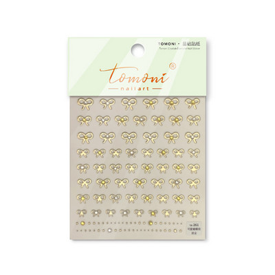 Kis, szép masni körömmatricák 3D Ultravékony öntapadó csúszkák körömdíszítő matricák barkácsolás manikűr kiegészítők