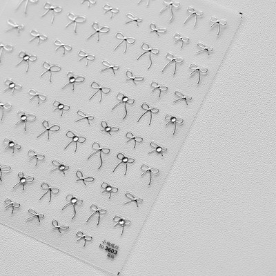 Kis, szép masni körömmatricák 3D Ultravékony öntapadó csúszkák körömdíszítő matricák barkácsolás manikűr kiegészítők