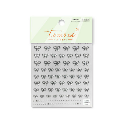 Kis, szép masni körömmatricák 3D Ultravékony öntapadó csúszkák körömdíszítő matricák barkácsolás manikűr kiegészítők