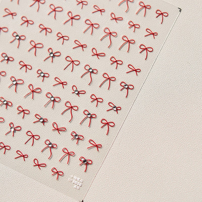 Kis, szép masni körömmatricák 3D Ultravékony öntapadó csúszkák körömdíszítő matricák barkácsolás manikűr kiegészítők