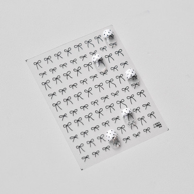 Kis, szép masni körömmatricák 3D Ultravékony öntapadó csúszkák körömdíszítő matricák barkácsolás manikűr kiegészítők