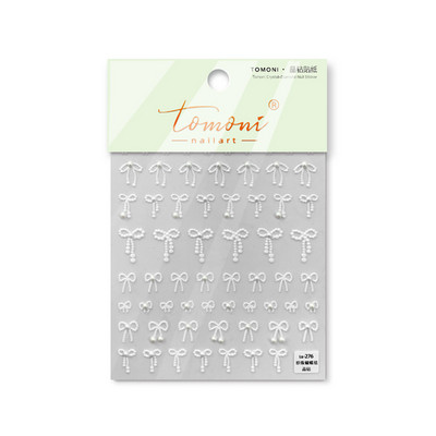 Kis, szép masni körömmatricák 3D Ultravékony öntapadó csúszkák körömdíszítő matricák barkácsolás manikűr kiegészítők