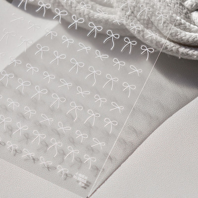 Kis, szép masni körömmatricák 3D Ultravékony öntapadó csúszkák körömdíszítő matricák barkácsolás manikűr kiegészítők