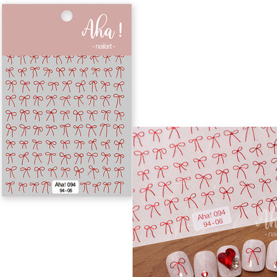 Kis, szép masni körömmatricák 3D Ultravékony öntapadó csúszkák körömdíszítő matricák barkácsolás manikűr kiegészítők