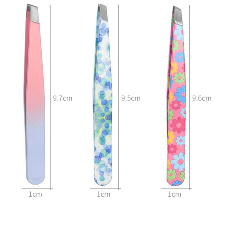 Pinceta za obrve s crtanim uzorkom od nehrđajućeg čelika za uklanjanje finih dlačica Podrezivanje obrva Stezaljka za obrve Profesionalna vodootporna