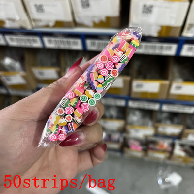 1000 de bucăți de umplere pentru felii de fructe Nail Art Slime Fructe DIY Brelocuri Flori de desene animate Bomboane Moale Argilă Nail Paillette Accesorii pentru manichiură *