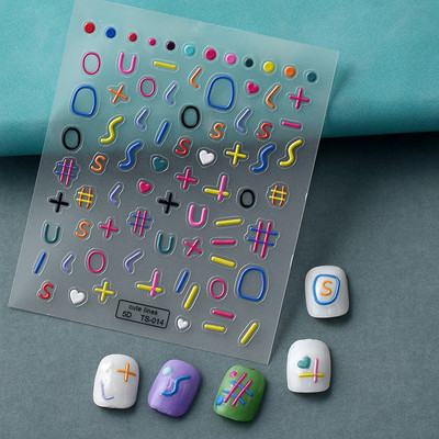 1 DB Bohém stílusú 5D körömmatricák Körömre nyomva Domborított Symphony Butterfly Virágmatricák Körömdíszítő matricák