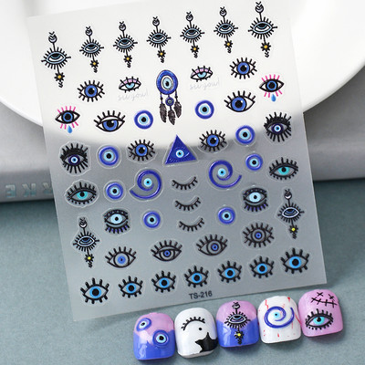 1 DB Bohém stílusú 5D körömmatricák Körömre nyomva Domborított Symphony Butterfly Virágmatricák Körömdíszítő matricák