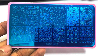 Körömbélyegző lemezek Fa kéreg mintás levelek Whirlpool kép Rozsdamentes acél stencil Körömdíszítő bélyegek Geometrikus sablon sablonok