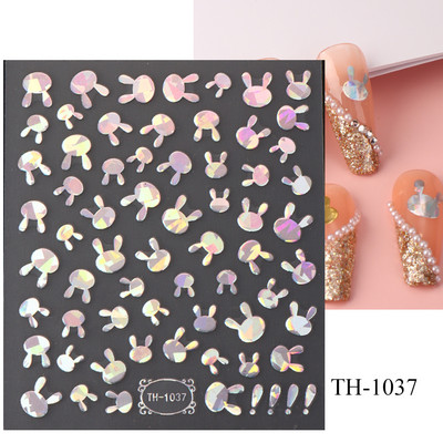 3D lāzera šķembu čūskas nagu uzlīmes Hologrāfiskas lapas Serpiente līmējošais slīdnis nagu mākslas dekorēšanai ziemas uzlīmes folijas