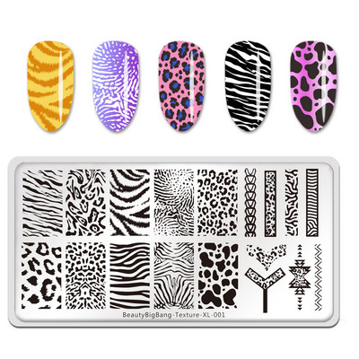 BeautyBigBang 2023 Slike životinja Nail Art Stamping Ploča Manikura Pčelinji med Kalupi za nokte od nehrđajućeg čelika Životinje-XL-015