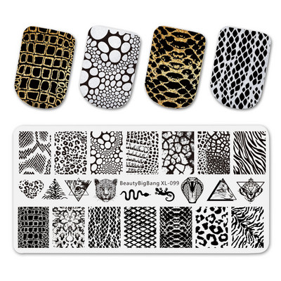 BeautyBigBang 2023 Slike životinja Nail Art Stamping Ploča Manikura Pčelinji med Kalupi za nokte od nehrđajućeg čelika Životinje-XL-015