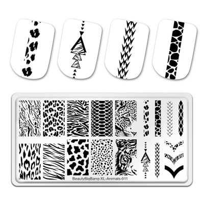 BeautyBigBang 2023 Изображение на животни Nail Art Stamping Plate Маникюр Пчелен мед Шаблон за нокти от неръждаема стомана Форми Животни-XL-015