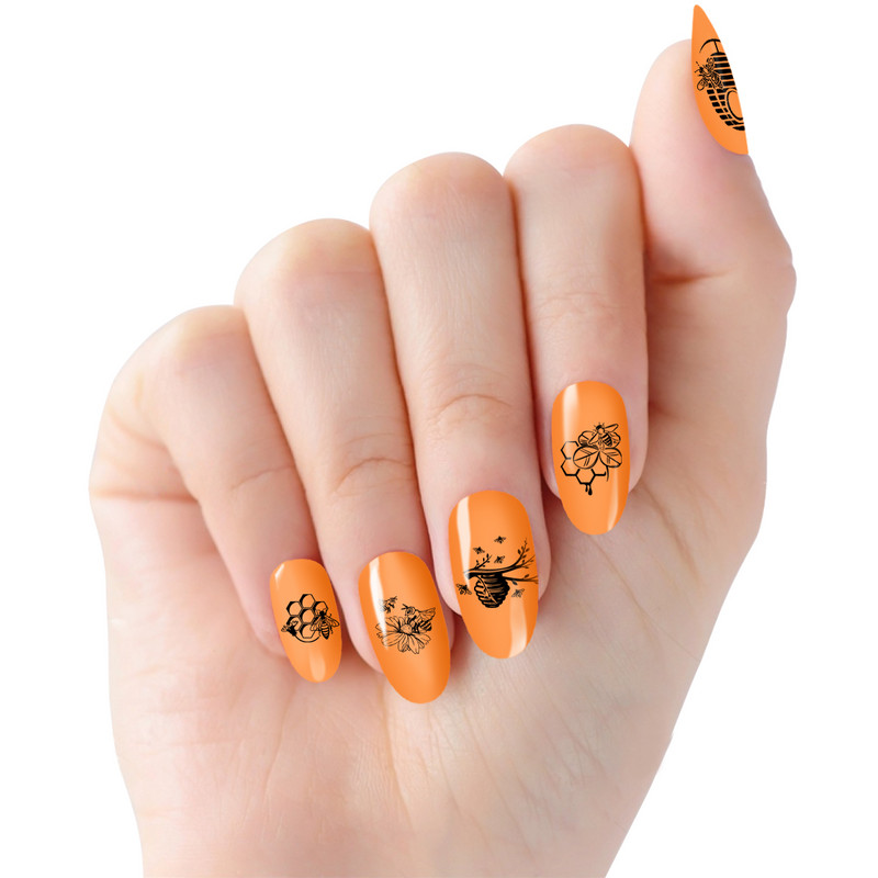 BeautyBigBang 2023 Slike životinja Nail Art Stamping Ploča Manikura Pčelinji med Kalupi za nokte od nehrđajućeg čelika Životinje-XL-015