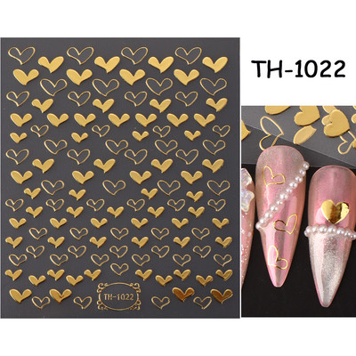 Šķembu metāla mēness kaklarota nagu uzlīmes Elegants nagu mākslas dizains 3D zelts bronzējošs sirds slēdzene Zvaigzne Saules slīdņi dekoru aksesuāri