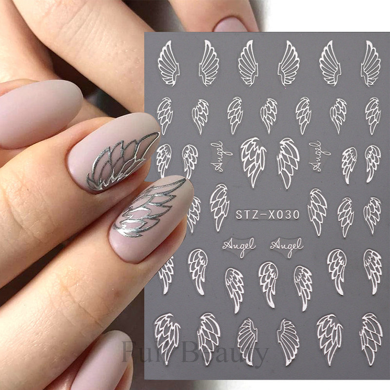 Šķembu metāla mēness kaklarota nagu uzlīmes Elegants nagu mākslas dizains 3D zelts bronzējošs sirds slēdzene Zvaigzne Saules slīdņi dekoru aksesuāri