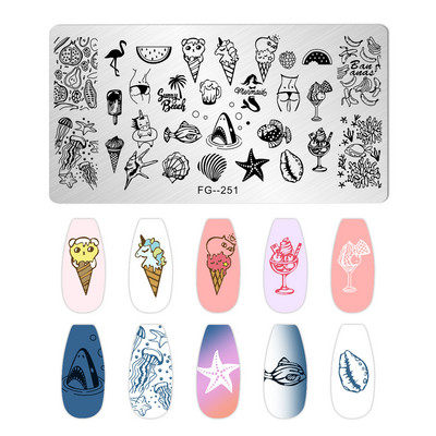 Nail Art Pločice za žigosanje Likovi djevojke Pločice za žigosanje Crtić Slika osobe Šablona od nehrđajućeg čelika Šablon za nokte Manikura