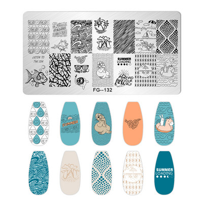 Nail Art Pločice za žigosanje Likovi djevojke Pločice za žigosanje Crtić Slika osobe Šablona od nehrđajućeg čelika Šablon za nokte Manikura