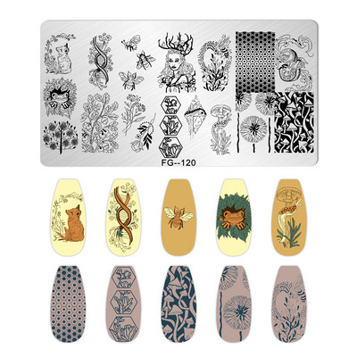 Nail Art Pločice za žigosanje Likovi djevojke Pločice za žigosanje Crtić Slika osobe Šablona od nehrđajućeg čelika Šablon za nokte Manikura