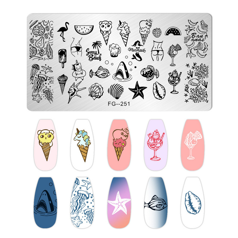 Nail Art Pločice za žigosanje Likovi djevojke Pločice za žigosanje Crtić Slika osobe Šablona od nehrđajućeg čelika Šablon za nokte Manikura