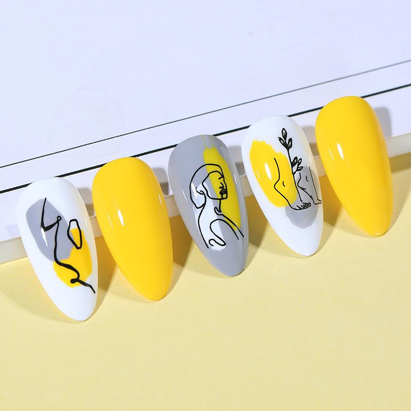 BORN PRETTY körömbélyegző lemezek portré virágos körömdísztábla sablon acél geometriai nyomdai stencil divat Power-L005