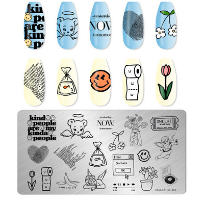 Moon Star Rocket nagu štancēšanas plāksne DIY Galaxy Space Astronaut Universe Pattern Nail Art Attēla veidne Manikīra trafareta rīks