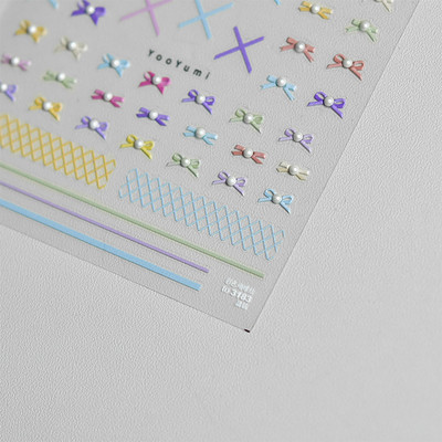 5D Pearl Bowknot Rose Flower Nagu uzlīmes Gravētas Slīdnes nagu dekorēšanai Melnbaltas Elegantas manikīra uzlīmes T-2892