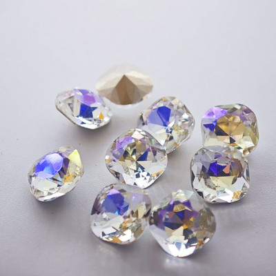 100 komada visokokvalitetnog četvrtastog dijamanta za uljepšavanje noktiju DIY dodaci za nakit zakrpe za nokte dijamantni kristalno zašiljeni dijamant