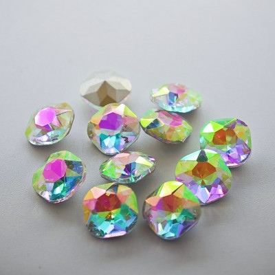 100 komada visokokvalitetnog četvrtastog dijamanta za uljepšavanje noktiju DIY dodaci za nakit zakrpe za nokte dijamantni kristalno zašiljeni dijamant