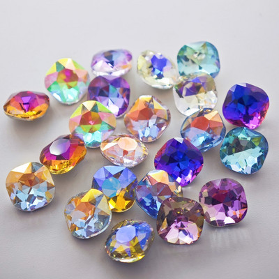 100 komada visokokvalitetnog četvrtastog dijamanta za uljepšavanje noktiju DIY dodaci za nakit zakrpe za nokte dijamantni kristalno zašiljeni dijamant