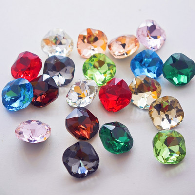 100 komada visokokvalitetnog četvrtastog dijamanta za uljepšavanje noktiju DIY dodaci za nakit zakrpe za nokte dijamantni kristalno zašiljeni dijamant