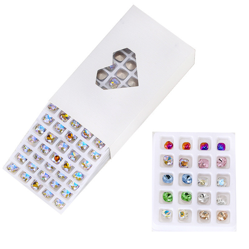 100 komada visokokvalitetnog četvrtastog dijamanta za uljepšavanje noktiju DIY dodaci za nakit zakrpe za nokte dijamantni kristalno zašiljeni dijamant