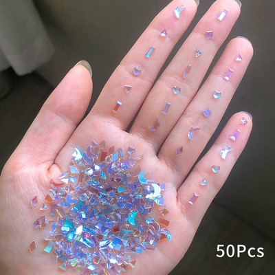 Nagu piekariņi Rhinestones, 50/100 gab. jaukti nagu mākslas kristāli, rotaslietas, dārgakmeņi, dekoratīvi akmeņi nagu dekorēšanai — DIY 2023