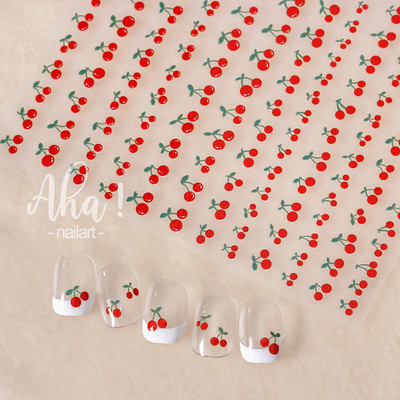 1 τμχ 3D Cherry Fruit Nail Art αυτοκόλλητα Summer Lemon Αυτοκόλλητα DIY Decals Nail Art Decoration Slider Αξεσουάρ μανικιούρ #Aha