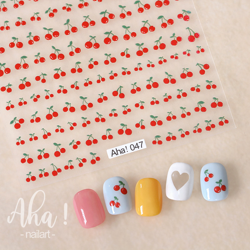 1Pc 3D Cherry Fruit Nail Art Naljepnice Ljeto Limun Samoljepljive DIY naljepnice Nail Art Decoration Slider Pribor za manikuru #Aha