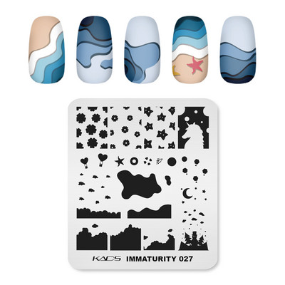 1PC Placă de ștanțare a unghiilor Decorare artistică cu ștanțare cu gel UV pentru ștanțare Apăsați pe vârfurile unghiilor Manichiură Instrument de bricolaj pentru salon