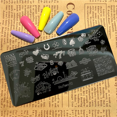 Virág koponya körömbélyegző lemezek koponya körömdíszítő sablon csontváz körömbélyegző lemezek Mouteen-191