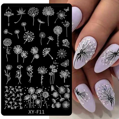 Leoparda nagu apzīmogošanas plāksne Marmors, ziedošs franču līnijas dzīvnieku ādas attēls nagu zīmoga veidne UV gēla lakas apdrukas plāksnes rīki