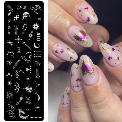 Leoparda nagu apzīmogošanas plāksne Marmors, ziedošs franču līnijas dzīvnieku ādas attēls nagu zīmoga veidne UV gēla lakas apdrukas plāksnes rīki