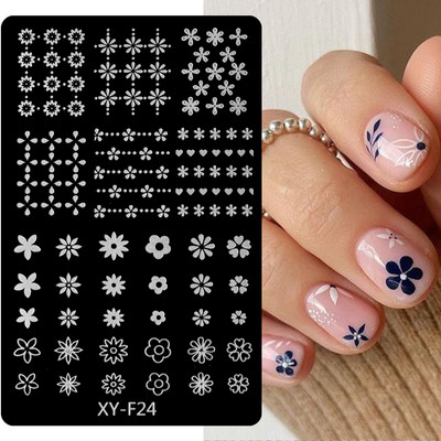 Leoparda nagu apzīmogošanas plāksne Marmors, ziedošs franču līnijas dzīvnieku ādas attēls nagu zīmoga veidne UV gēla lakas apdrukas plāksnes rīki