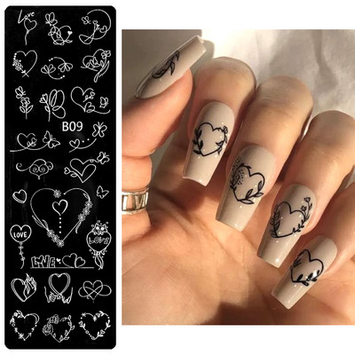 Leoparda nagu apzīmogošanas plāksne Marmors, ziedošs franču līnijas dzīvnieku ādas attēls nagu zīmoga veidne UV gēla lakas apdrukas plāksnes rīki