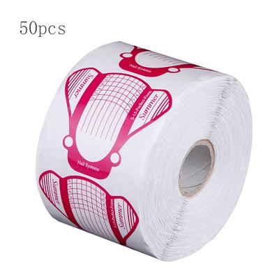 50/100GAB nagu forma DIY nagu mākslas pieaudzēšanas rokasgrāmata akrila UV gēla nagu mākslas uzgaļa uzlīme Manikīra uzgaļi Formas aksesuāri