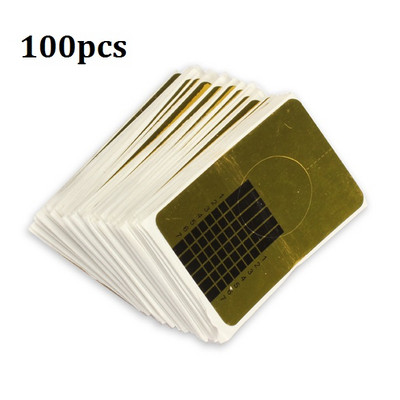 50/100GAB nagu forma DIY nagu mākslas pieaudzēšanas rokasgrāmata akrila UV gēla nagu mākslas uzgaļa uzlīme Manikīra uzgaļi Formas aksesuāri