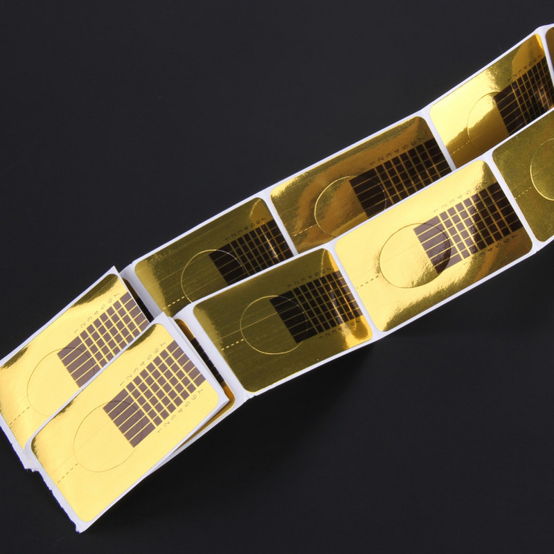 50/100GAB nagu forma DIY nagu mākslas pieaudzēšanas rokasgrāmata akrila UV gēla nagu mākslas uzgaļa uzlīme Manikīra uzgaļi Formas aksesuāri