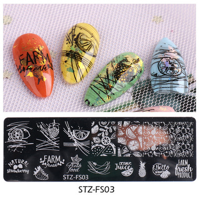 Helovīna nagu apzīmogošanas plāksnes Čūskas sirds ģeometrija franču līnija tauriņš, lapa mežģīnes nagu mākslas laka drukas veidņu rīki KEMJ