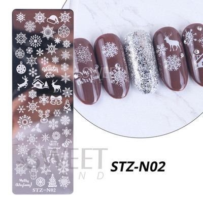 Helovīna nagu apzīmogošanas plāksnes Čūskas sirds ģeometrija franču līnija tauriņš, lapa mežģīnes nagu mākslas laka drukas veidņu rīki KEMJ