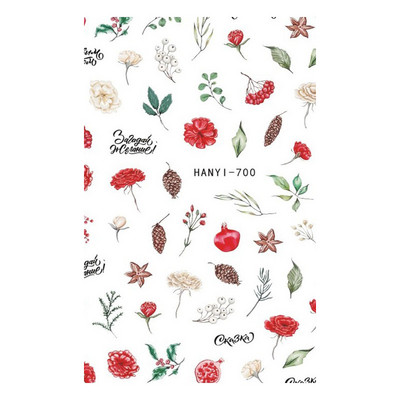 Nagu mākslas uzlīmes Ziedi 3D Nagu uzlīmes Caurspīdīgi Vienkārši Ziedi Ziedi Mugura Līme Nagu uzlīmes Nagu galiņu dekors