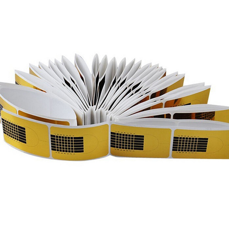 Nagu papīra paplāte Profesionālie nagu mākslas rīki Nagu pieaudzēšanas UV želejas uzgaļa pagarinājuma veidotāja formas paplāte Bišu nagu piegādes manikīra rīks