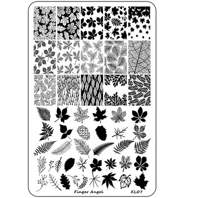 Ploča za utiskivanje noktiju super velike veličine 14,5 × 9,5 cm, francuska pločica za utiskivanje noktiju Flower Wave Nail Art Film Šablone Slika Dizajn noktiju ￥*